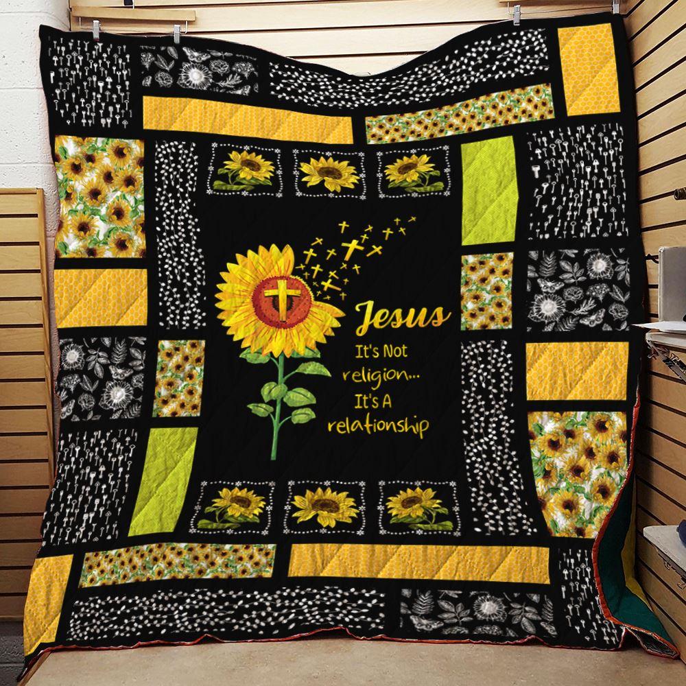 Jesus It’s Not Religion It’s A Relationship Christian Quilt Blanket – Gifts For Christians Jesus It’s Not Religion It’s A Relationship Christian Quilt Blanket – Gifts For Christians