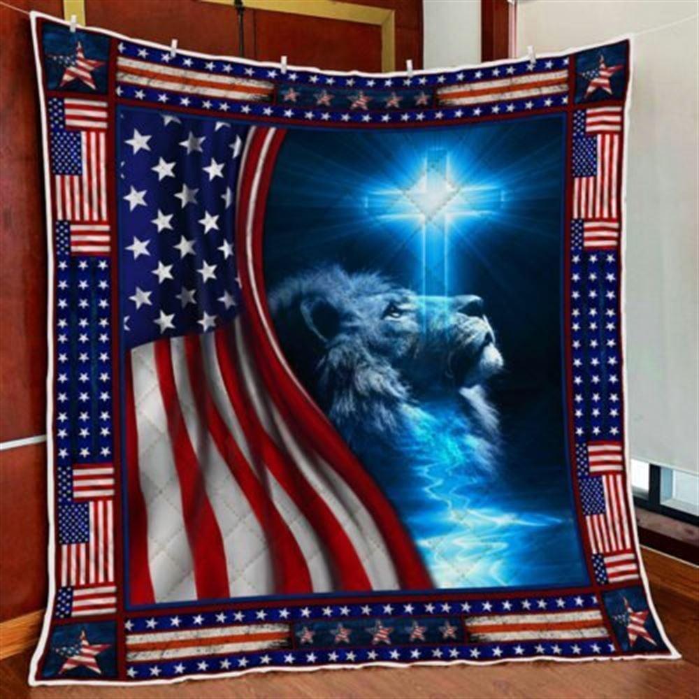 Jesus Lion Christian Christian Quilt Blanket – Christian Gift For Believers Jesus Lion Christian Christian Quilt Blanket – Christian Gift For Believers