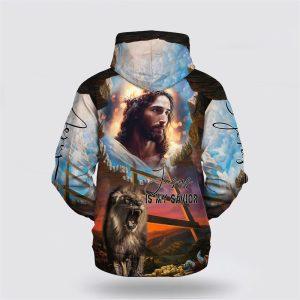 Jesus Lion Jesus Is My Savior All Over Print 3D Hoodie Gifts For Jesus Lovers 2 iejsgd.jpg