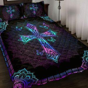 Jesus Quilt Bedding Set Cross Mandala –&hellip;