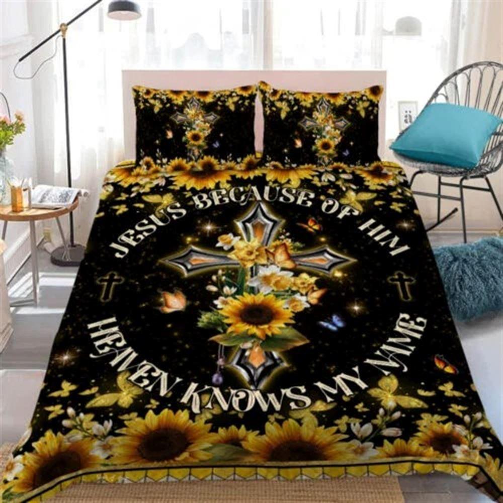 Jesus Sunflower Quilt Bedding Set – Christian Gift For Believers Jesus Sunflower Quilt Bedding Set – Christian Gift For Believers