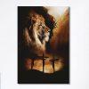 Jesus The Lion Of Judah Canvas – The Perfect Combination Canvas Art – Christian Art – Bible Verse Wall Art – Religious Home Decor