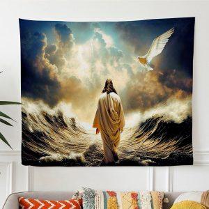 Jesus Walking On Water Tapestry Art –&hellip;