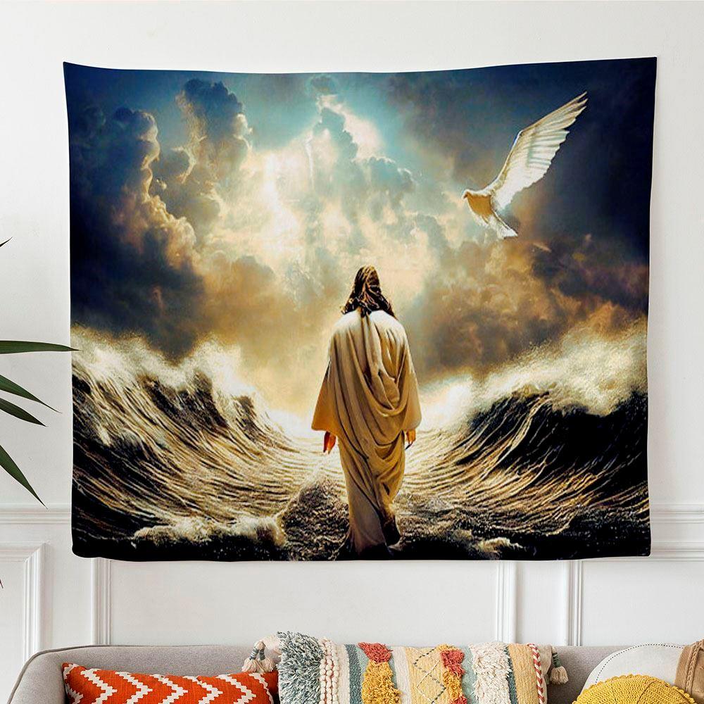 Jesus Walking On Water Tapestry Art – Tapestries Gifts For Christian Families Jesus Walking On Water Tapestry Art – Tapestries Gifts For Christian Families