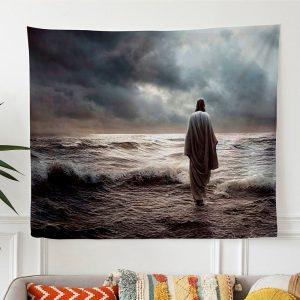 Jesus Water Painting Tapestry Prints – Tapestries&hellip;