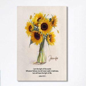 John 81 I Am The Light Of The World Personalized Canvas Wall Art Christian Canvas Prints Bible Verse Gift For Women Of God gce3t7.jpg