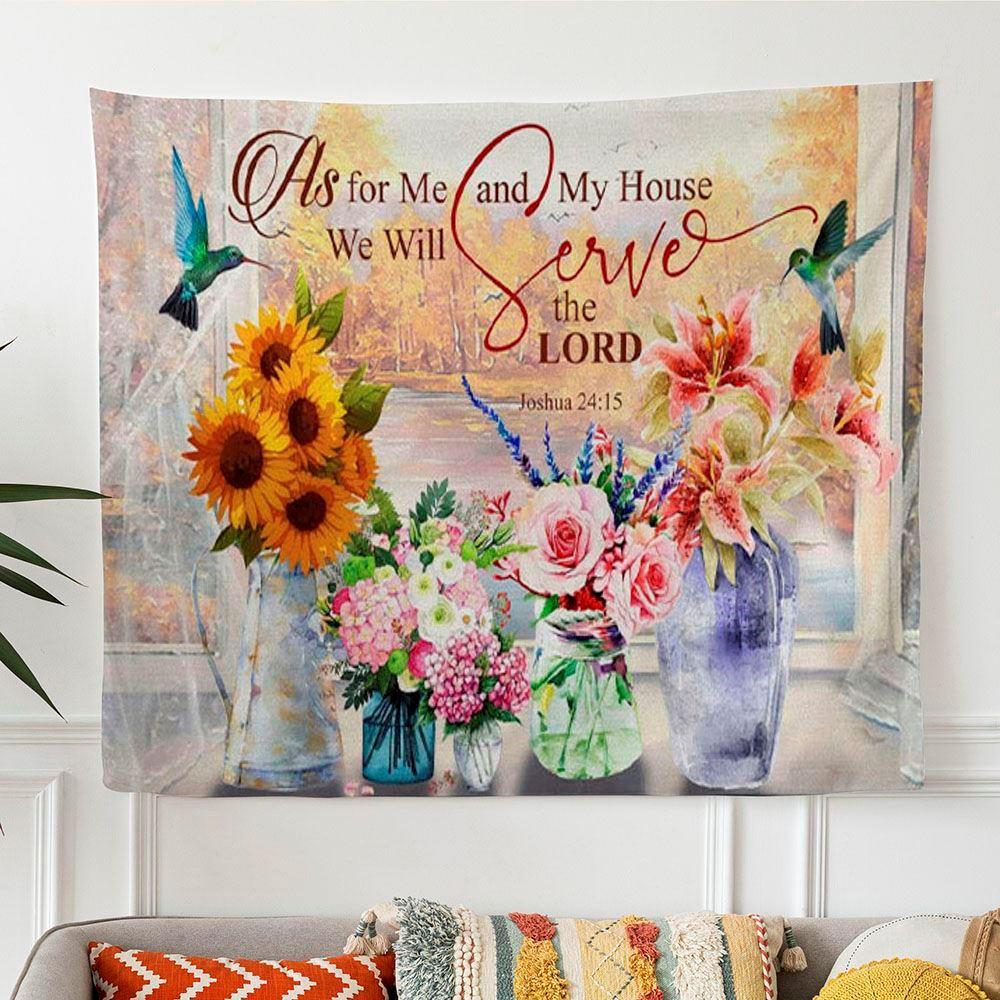 Joshua 2415 Kjv Floral Hummingbird Tapestry Wall Art – Tapestries Gifts For Christian Families Joshua 2415 Kjv Floral Hummingbird Tapestry Wall Art – Tapestries Gifts For Christian Families