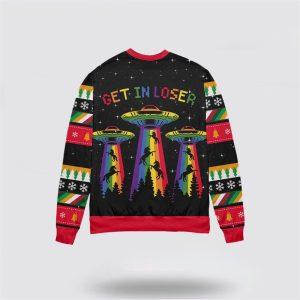 LGBT Alien Get In Loser Christmas Sweater&hellip;