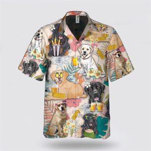 Labrador Dog With Yellow Beer Tropic Pattern&hellip;