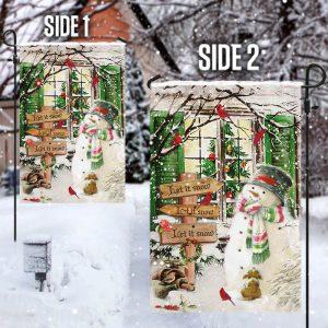 Let It Snow Christmas Flag 4