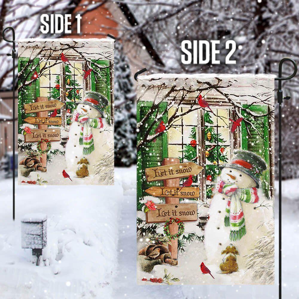 Let It Snow Christmas Flag – Christmas Flag Outdoor Decoration