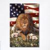 Lion And Lamb Water Reflection Jesus Canvas Wall Art – Jesus Canvas Pictures – Christian Wall Art Canvas