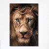 Lion Be Still And Know That I Am God Canvas – Lion Canvas Print – Christian Wall Art Canvas – Religious Home Decor