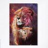Lion Head Lamb Of God Canvas – Lion Canvas Print – Christian Wall Art Canvas – Religious Home Decor