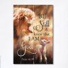 Lion Lamb Of Jesus Be Still And Know That I Am God Canvas Art – Christian Art – Bible Verse Wall Art – Religious Home Decor
