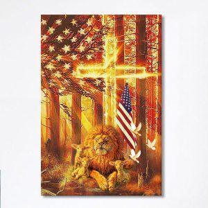 Lion Lambs Canvas Wall Art Christian Wall Canvas Religious Wall Art sphcev.jpg