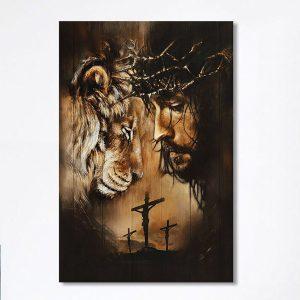 Lion Of Judah Canvas Lion Canvas Print Christian Wall Art Canvas Religious Home Decor c13e1q.jpg