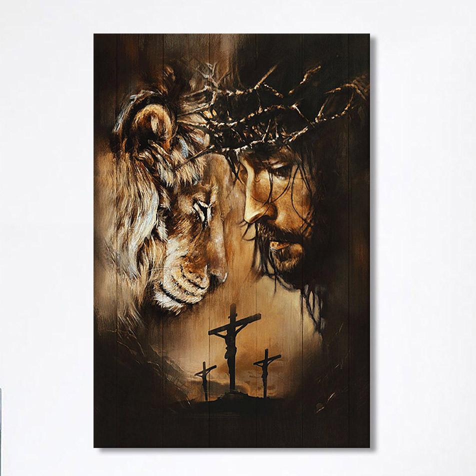 Lion Of Judah Canvas – Lion Canvas Print – Christian Wall Art Canvas – Religious Home Decor