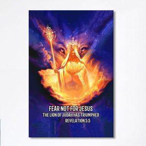 Lion Of Judah Fear Not For Jesus Canvas Wall Art Revelation 5 5 Canvas Jesus Canvas Pictures Christian Wall Art Canvas gz9lze.jpg