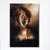 Lion Of Judah Jesus Prayer Canvas – Lion Canvas Print – Christian Wall Art Canvas – Religious Home Decor