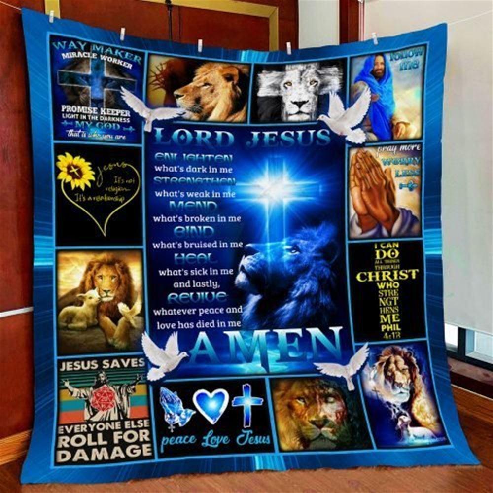 Lord Jesus Christian Quilt Blanket – Christian Gift For Believers Lord Jesus Christian Quilt Blanket – Christian Gift For Believers