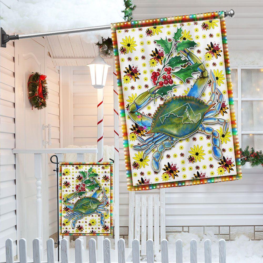 Maryland Blue Crab Flag – Christmas Flag Outdoor Decoration