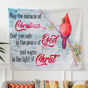 May The Miracle Of Christmas Cardinal Tapestry&hellip;