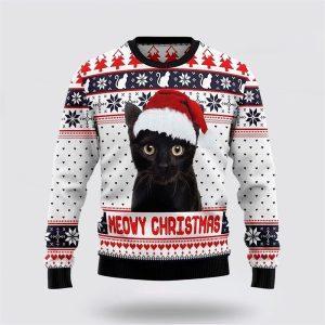 Meowy Black Cat Christmas White Sweater –&hellip;