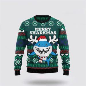 Merry Sharkmas Ugly Christmas Sweater – Sweater&hellip;