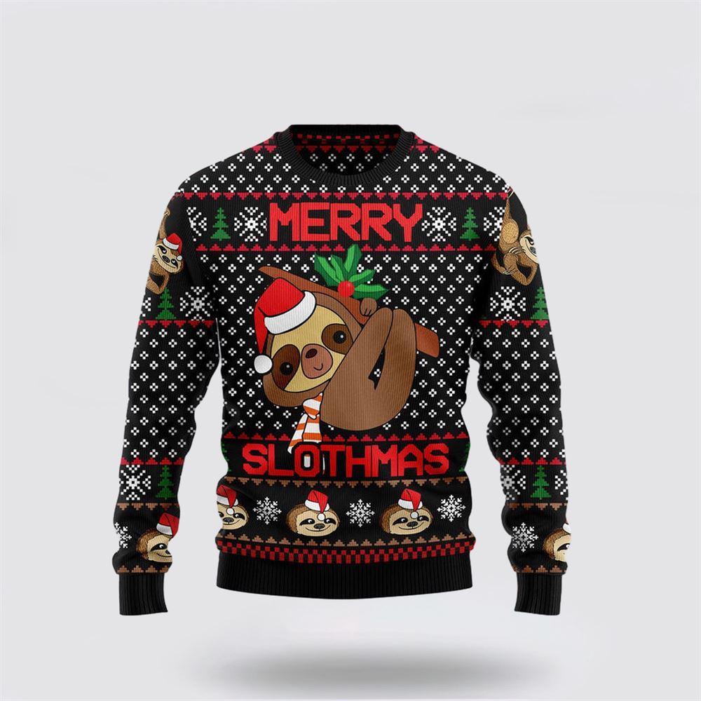 Merry Slothmas Ugly Christmas Sweater – Sweater Gifts For Pet Lover Merry Slothmas Ugly Christmas Sweater – Sweater Gifts For Pet Lover