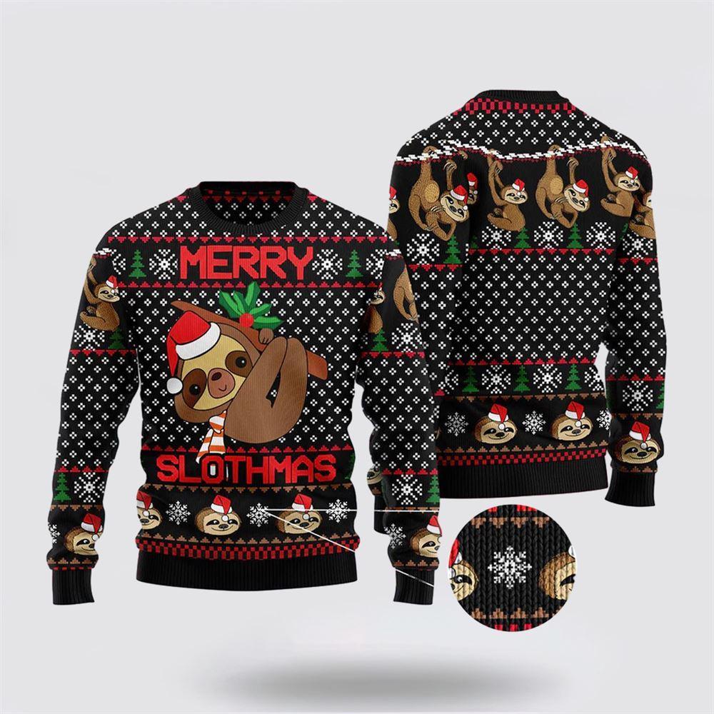 Merry Slothmas Ugly Christmas Sweater – Sweater Gifts For Pet Lover Merry Slothmas Ugly Christmas Sweater – Sweater Gifts For Pet Lover