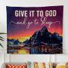 Mountain Lake Proverbs 35-6 Trust In The Lord With All Your Heart Christian Tapestry Wall Art – Gifts For Christian Families