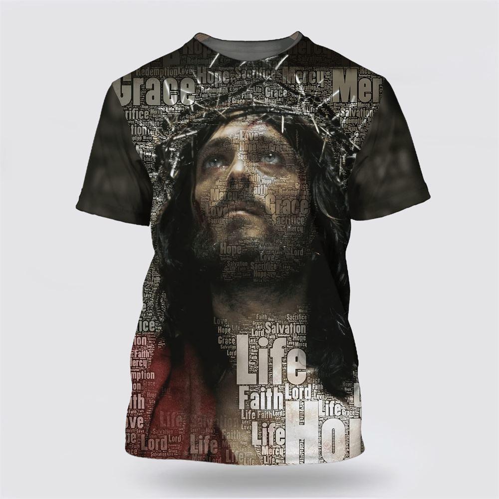 Name Jesus Christ All Over Print 3D T Shirt – Gifts For Christians Name Jesus Christ All Over Print 3D T Shirt – Gifts For Christians