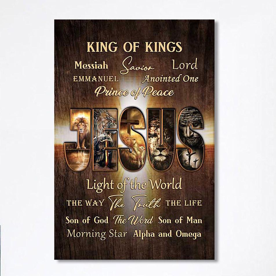 Names Of Jesus Warrior Of God Canvas Print- Christian Wall Art Canvas Home Decor
