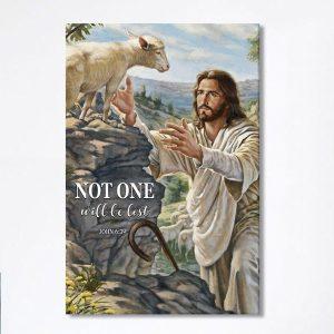 Not One Will Be Lost Jesus Lamb Canvas Wall Art Jesus Canvas Pictures Christian Wall Art Canvas vj81ow.jpg