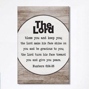 Numbers 624 26 The Lord Bless You And Keep You Rustic Farmhouse Canvas Wall Art Christian Canvas Prints Religious Wall Decor q0qger.jpg