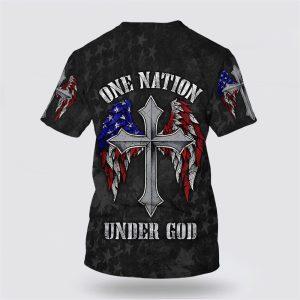 One Nation Under God Cross Wings All Over Print 3D T Shirt Gifts For Christians 2 dkaaug.jpg