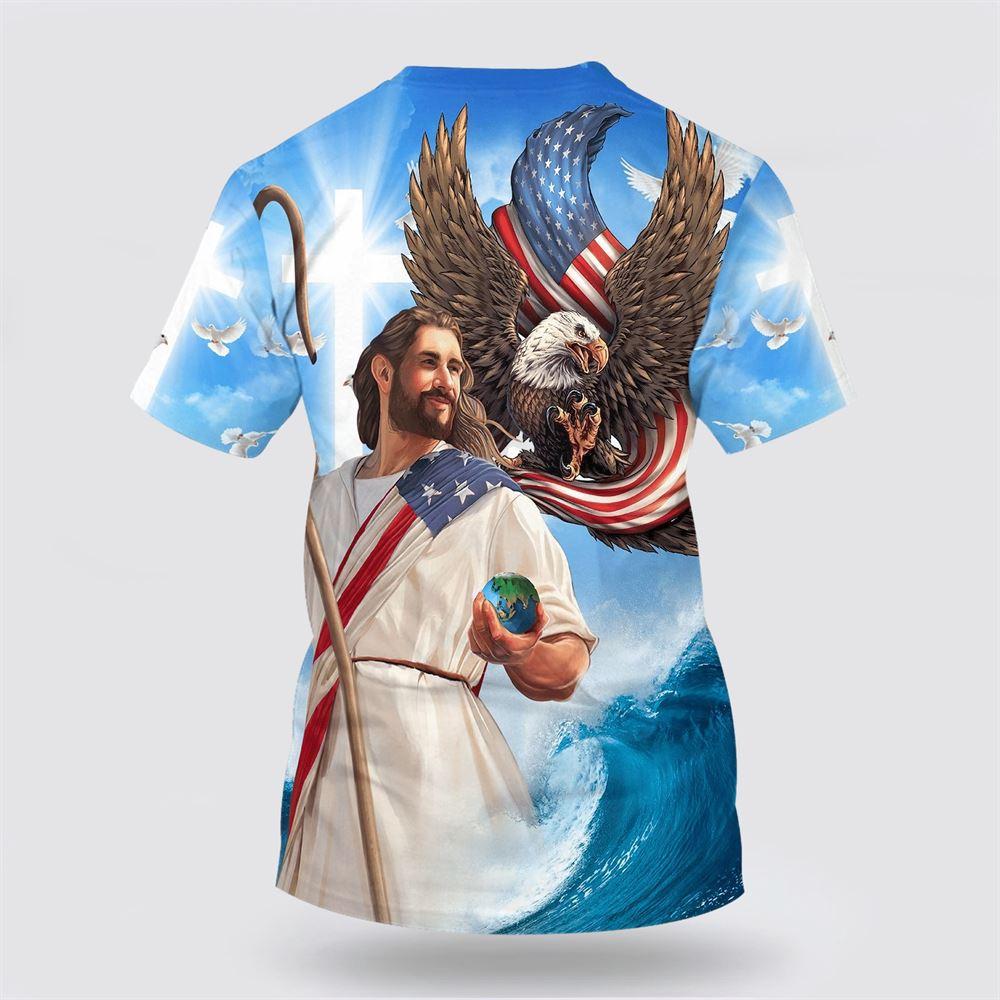 One Nation Under God Jesus American All Over Print 3D T Shirt – Gifts For Jesus Lovers