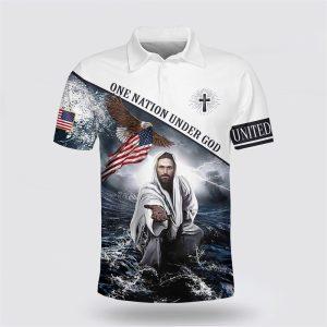 One Nation Under God Jesus Hands Polo… One Nation Under God Jesus Hands Polo…