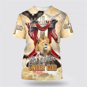 One Nation Under God Lion Wooden Cross&hellip;
