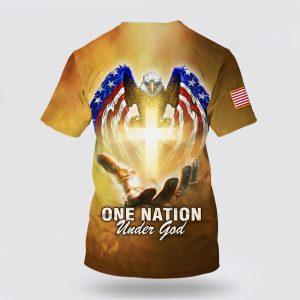 One Nation Under God Shirts Praying Hand Holding A Christian Cross All Over Print 3D T Shirt Gifts For Christians 2 momqtf.jpg