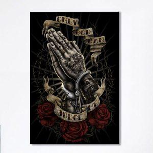 Only God Can Judge Me Hand Pray Canvas Prints Christian Wall Decor Bible Verse Canvas Art nr5voq.jpg