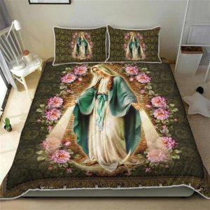 Our Lady Immaculate Conception Of Mary Quilt Bedding Set Christian Gift For Believers 2 k8xtrs.jpg