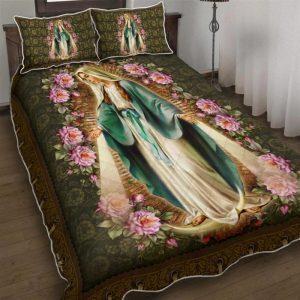 Our Lady Immaculate Conception Of Mary Quilt Bedding Set Christian Gift For Believers 3 xd88cw.jpg