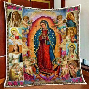 Our Lady Of Guadalupe Christian Quilt Blanket&hellip;