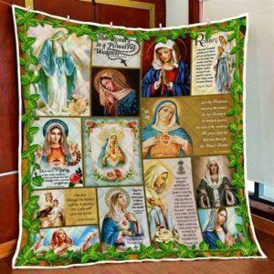 Our Lady Of the Rosary Christian Quilt&hellip;