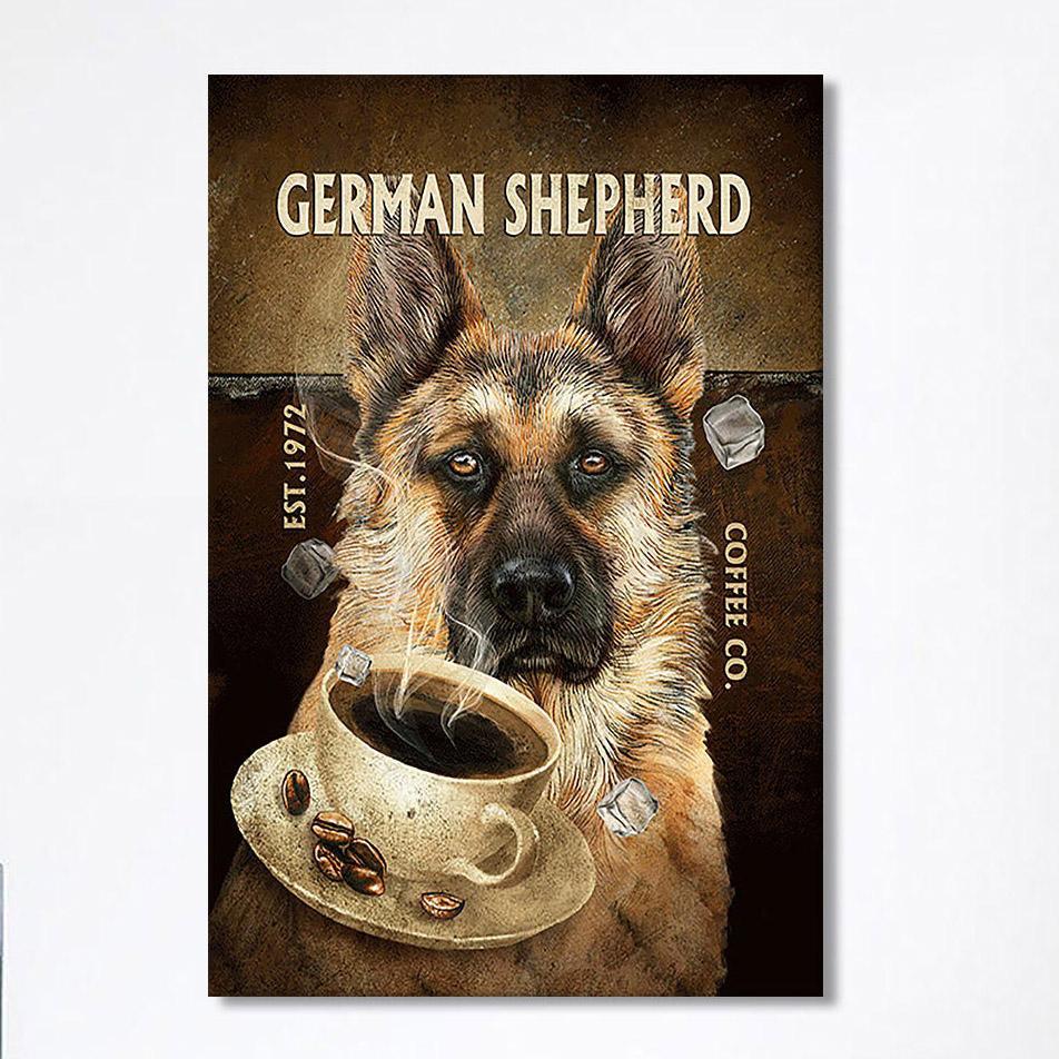 Personalized Coffee German Shepherd Canvas – Christian Wall Art Canvas – Religious Home Decor Personalized Coffee German Shepherd Canvas – Christian Wall Art Canvas – Religious Home Decor