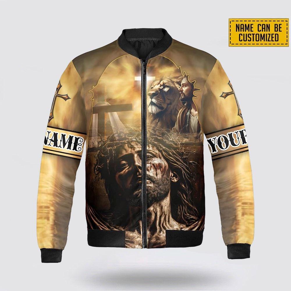 Personalized Name Christian Jesus Lion Bomber Jacket – Gifts For Jesus Lovers Personalized Name Christian Jesus Lion Bomber Jacket – Gifts For Jesus Lovers