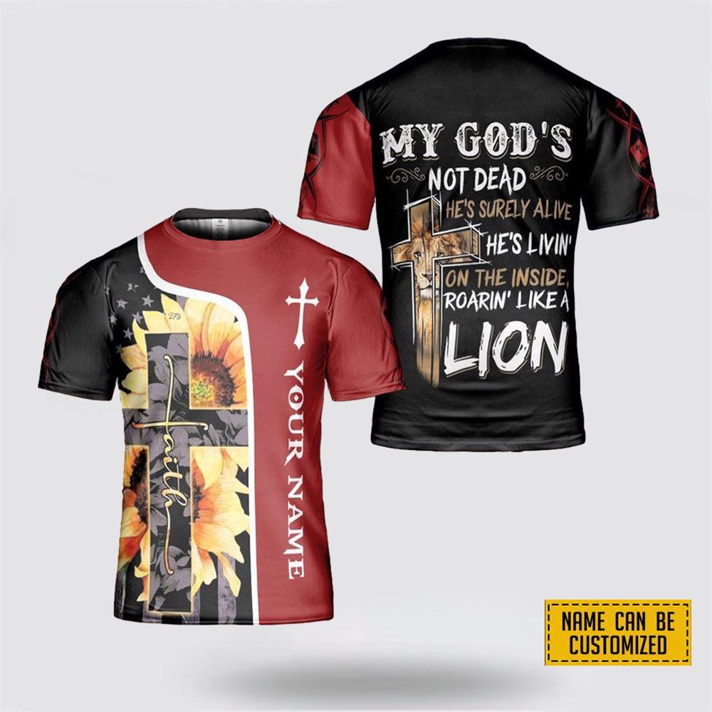 Personalized Name My God Linving Inside Jesus All Over Print 3D T Shirt – Gifts For Jesus Lovers Personalized Name My God Linving Inside Jesus All Over Print 3D T Shirt – Gifts For Jesus Lovers