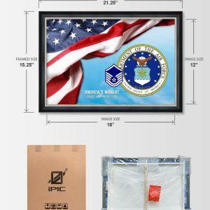 Personalized US Air Force Rustic American Flag Department Of The Air Force Framed Canvas Wall Art 3 lddvwj.jpg